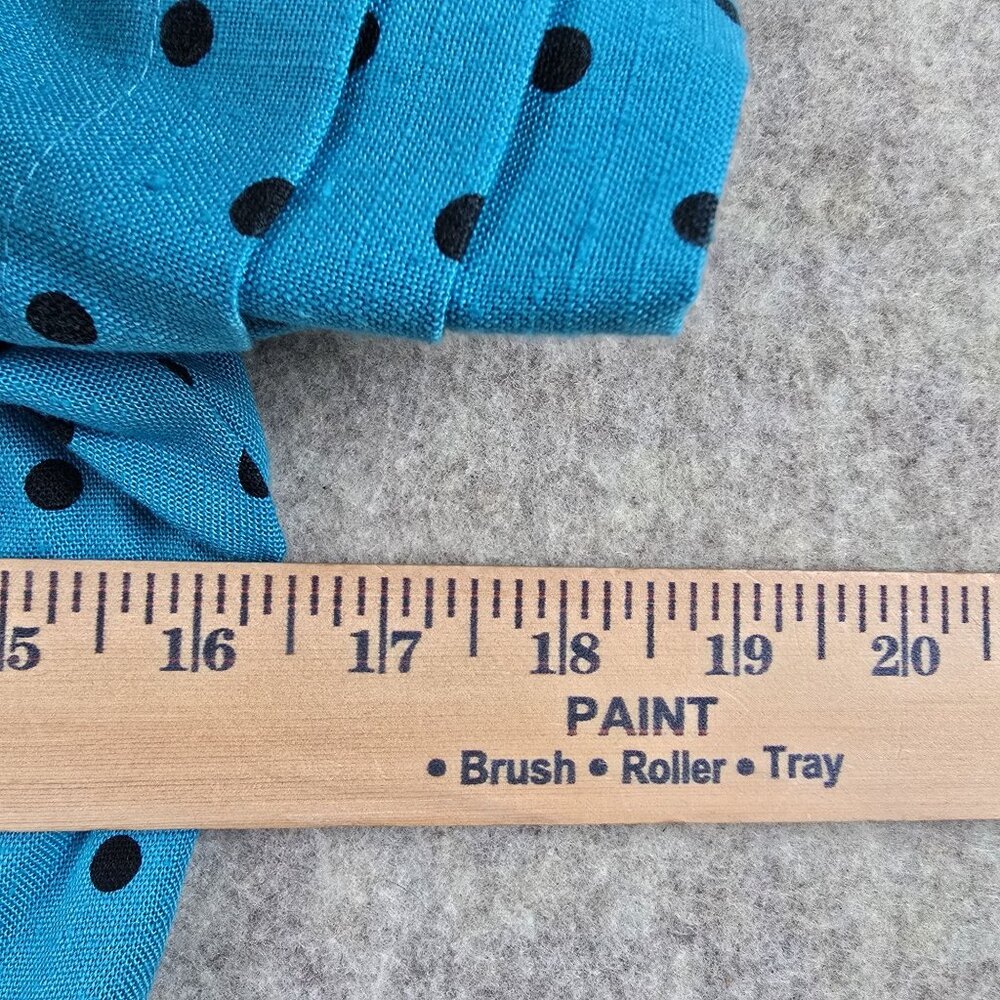 Peri Petites Button-Front Polkadot Dress Blue/Black Size 6 Polyester/Rayon - Picture 5 of 5